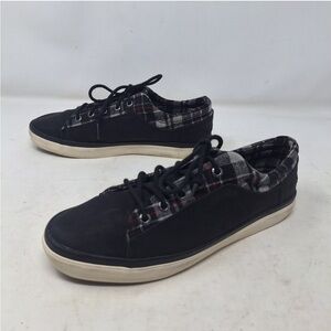 Nautica Black and Red Checkered Sneakers